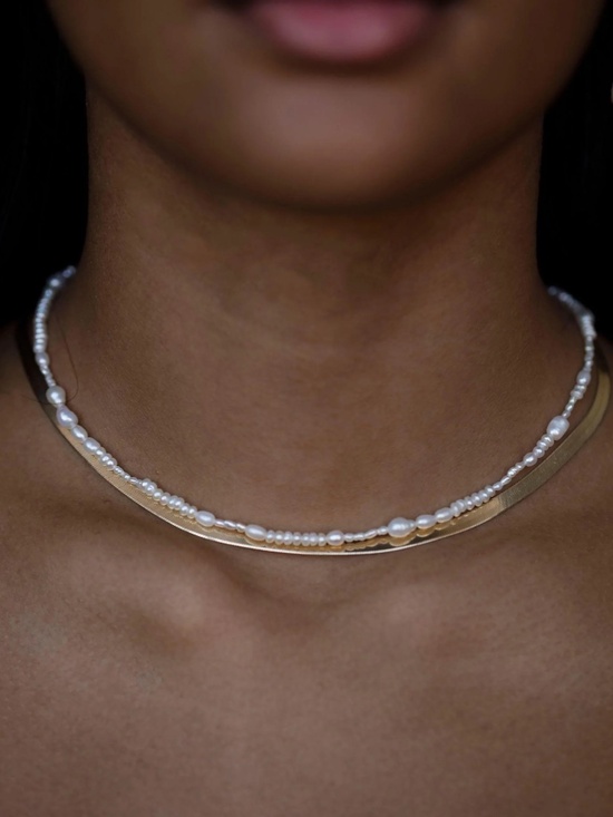 WWAKE Jewelry - WWAKE pearl collage necklace
